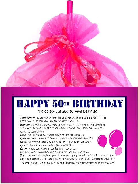 50TH BIRTHDAY SURVIVAL KIT PINK