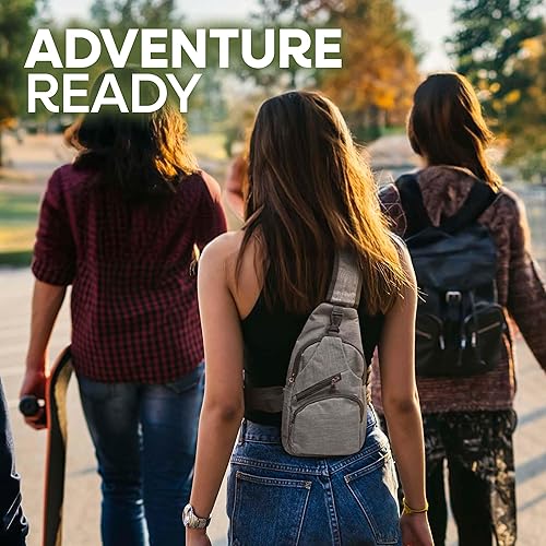 Miniatura 23 de Nupouch Mochila cruzada antirrobo, carga USB, mochila ligera para viajes, senderismo, todos los días