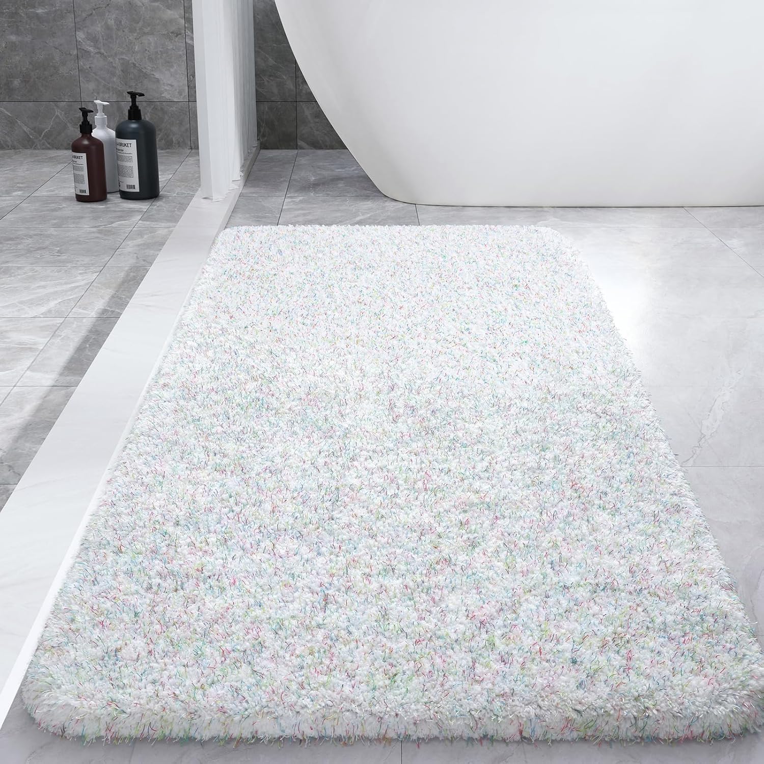 LOCHAS Bath Rugs 24″ x 36″, Non Slip Washable Bath Mat, Soft Thick Absorbent Quick Dry Microfiber for Bathroom, Shaggy Plush Luxury Carpet Runner for Tub, Shower, Rainbow LOCHAS Bath Rugs 24″ x 36″, Non Slip Washable Bath Mat, Soft Thick Absorbent Quick Dry Microfiber for Bathroom, Shaggy Plush Luxury Carpet Runner for Tub, Shower, Rainbow