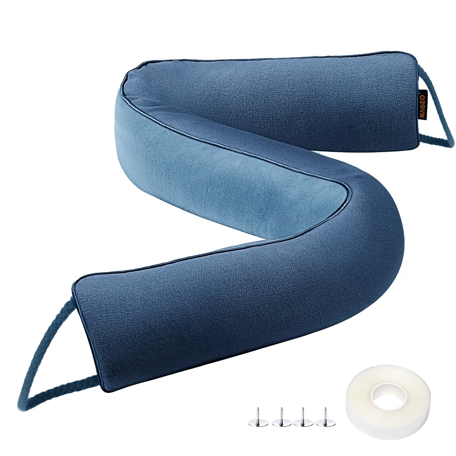 MAGZO Draft Stopper for Bottom of Door 36 Inches, Blue