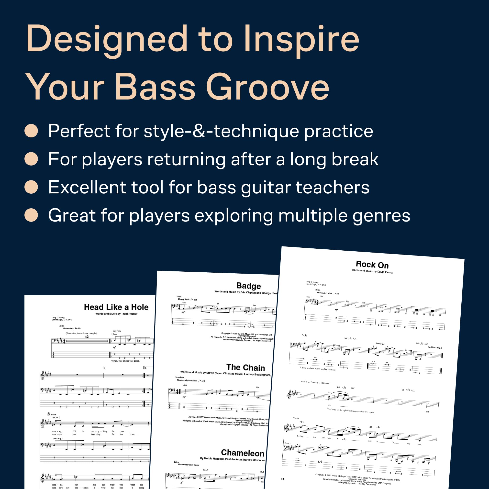 The Ultimate Bass Songbook | Noten und Tabulatur für Bassgitarre | Notenbuch mit 70 klassischen Songs mit originalgetreuen Transkriptionen und ... Easy Bass Melodies (GUITARE BASSE)
