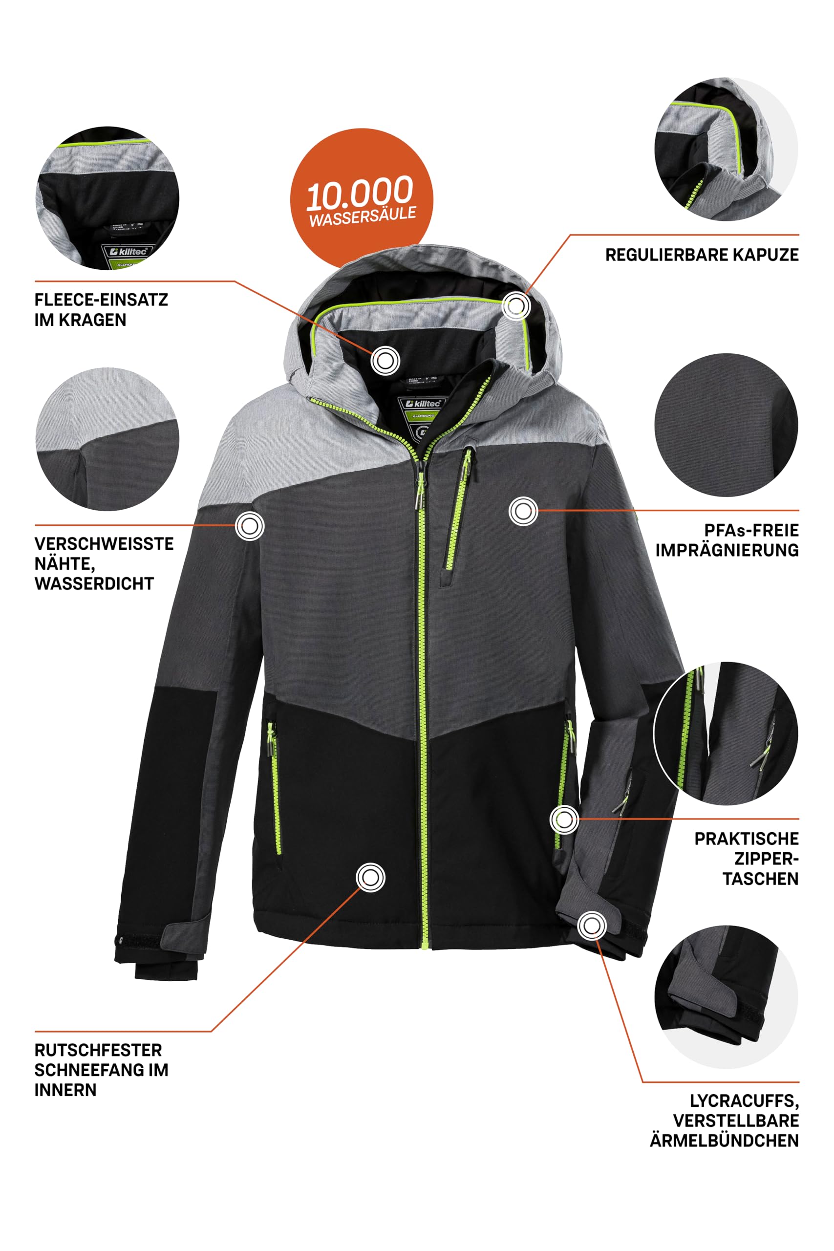 Killtec Ksw 161 Bys Chaqueta de esquí funcional con capucha protección nieve Niñas