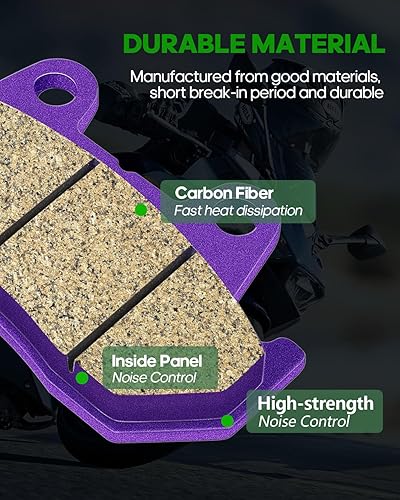 Miniatura 4 de SCITOO Pastillas de freno de fibra de carbono para Honda GL1200, 84 85 para Honda GL1200A, 86 87 para Honda GL1200I, 85 para Honda GL1200L, 86 para