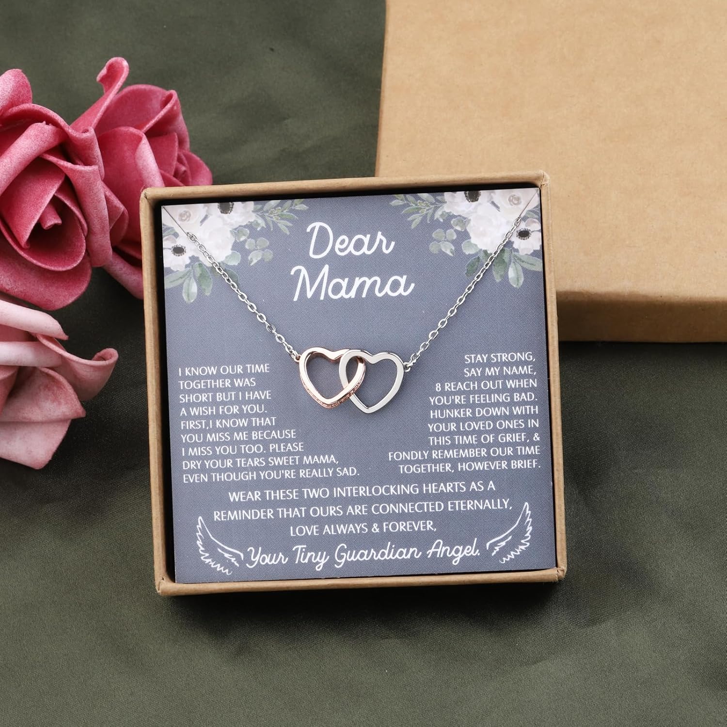 OKEYCH Loss of Ba-by Sympathy Gifts, Miscarriage Necklace, Loss Bereavement Necklace for Mothers, Losing Ch-ild Gift, Sympathy Gift for Women Mother Mom - Image 2