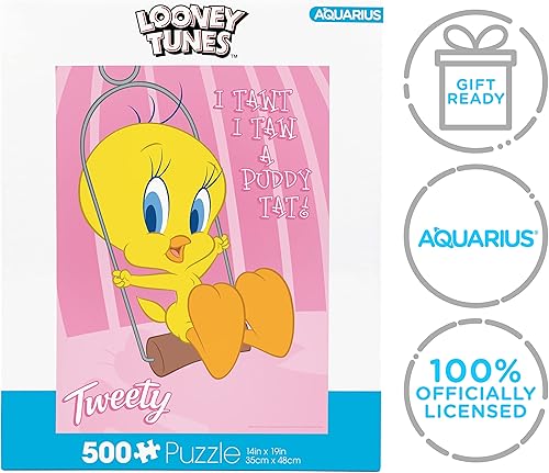 Miniatura 7 de AQUARIUS Looney Tunes Tweety - Rompecabezas de 500 piezas, sin deslumbramiento, ajuste de precisión, mercancía y coleccionables con licencia oficial