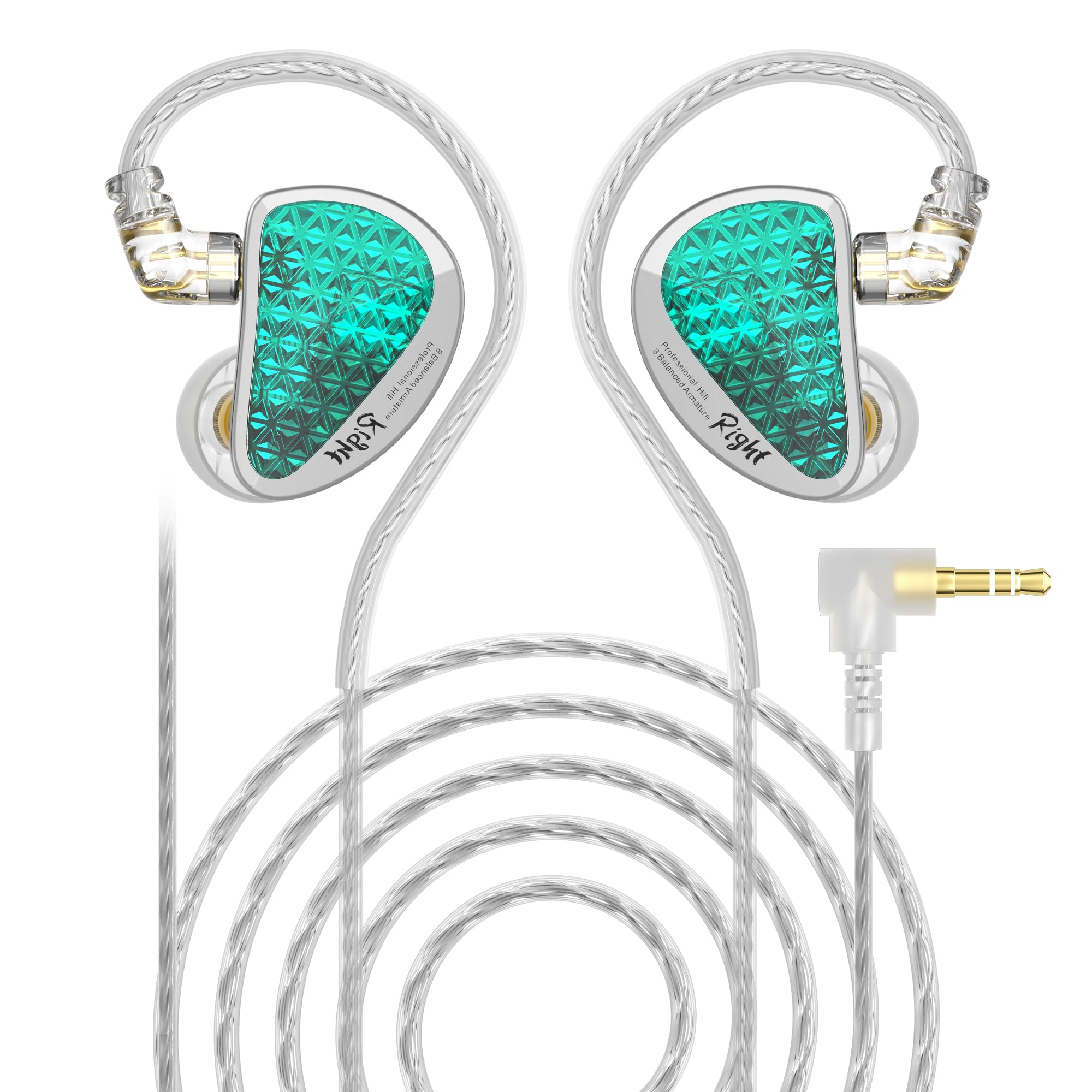 KEEPHIFI KZ AS16 PRO IEM auricolari In Ear,4*31736 BA e 2*29689 BA e 2*22955 BA HIFI In Ear monitor Cuffie cablate,PCB Divisione di frequenza elettronica,cuffie da 20-40kHz per musicisti e gaming