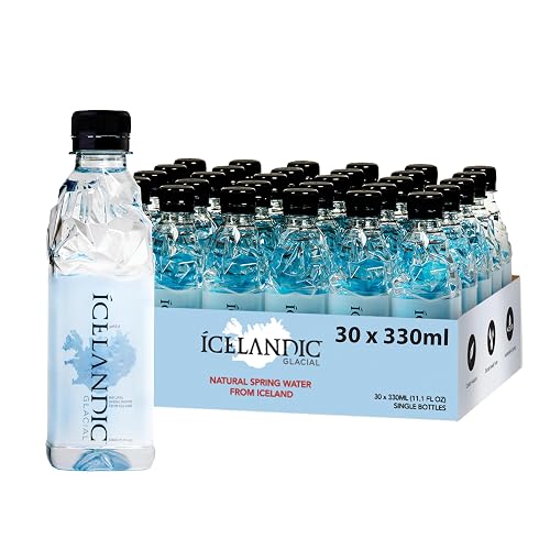 Icelandic Glacial Water, 330mL (Pack of 30) | Natural Spring Alkaline Water