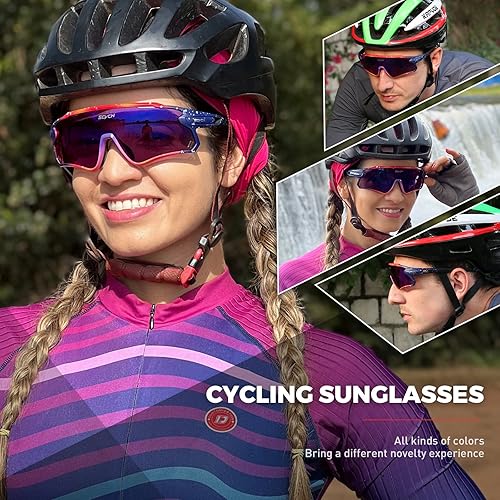 Miniatura 2 de Gafas de sol deportivas para hombres y mujeres, polarizadas UV400 Mountain Bike MTB bicicleta de cristal con 3 lentes