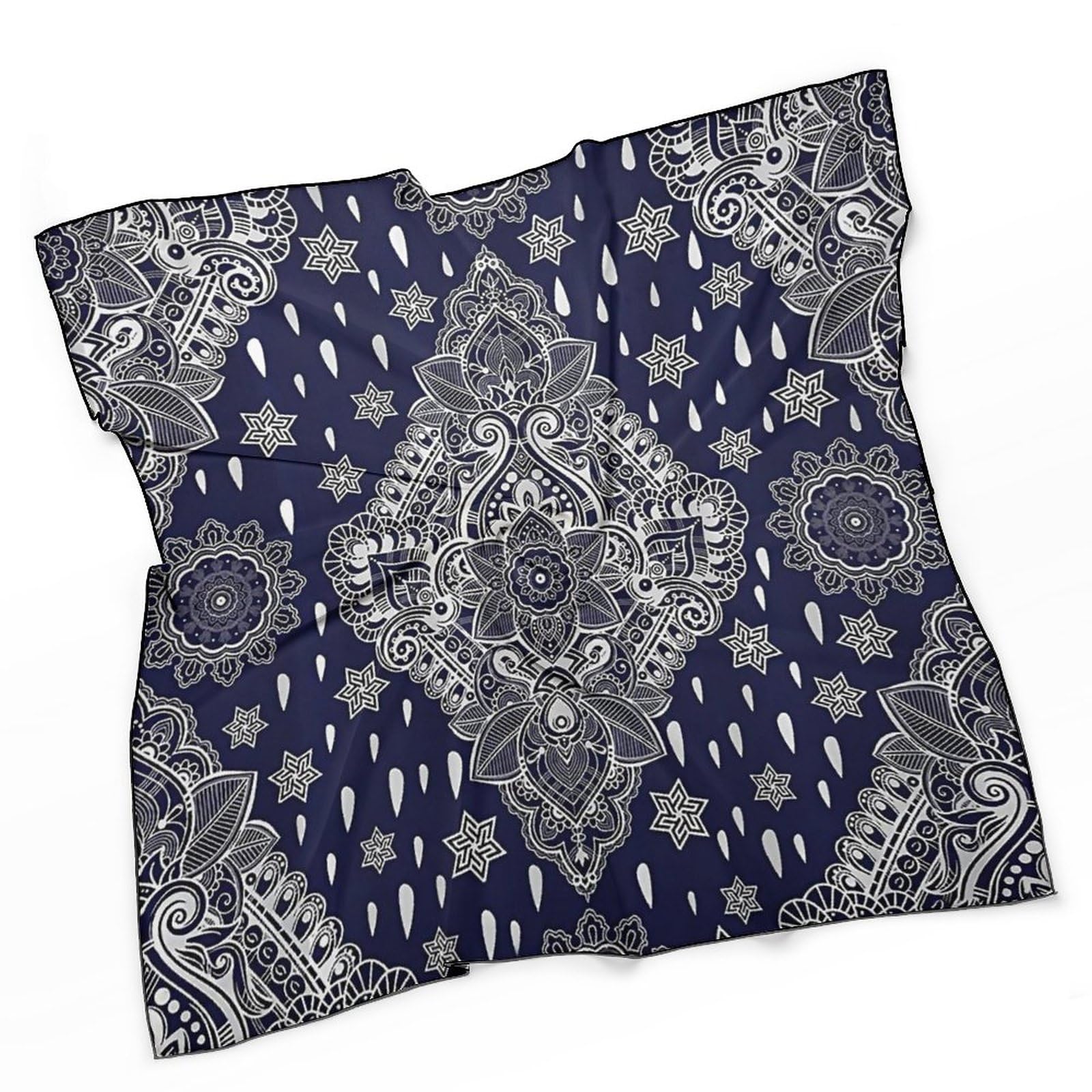 Amazon.co.jp: 絹のスカーフ バンダナ柄 ペイズリー レディース 春夏用