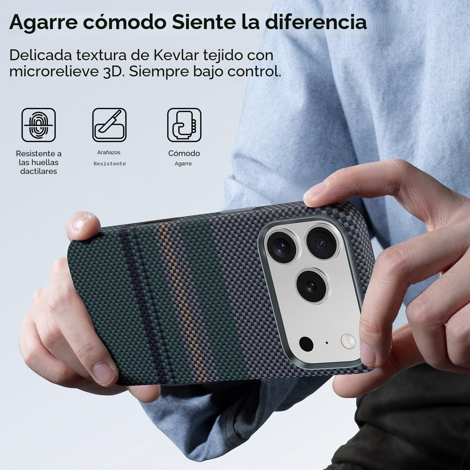 BENKS ArmorPro Aurora Funda para iPhone 17 Pro MAX con Control de Cámara, Compatible con MagSafe, Protección Militar y Antigolpes, Kevlar Fibra de Aramida 600D+1500D y TPU Magnética Carcasa