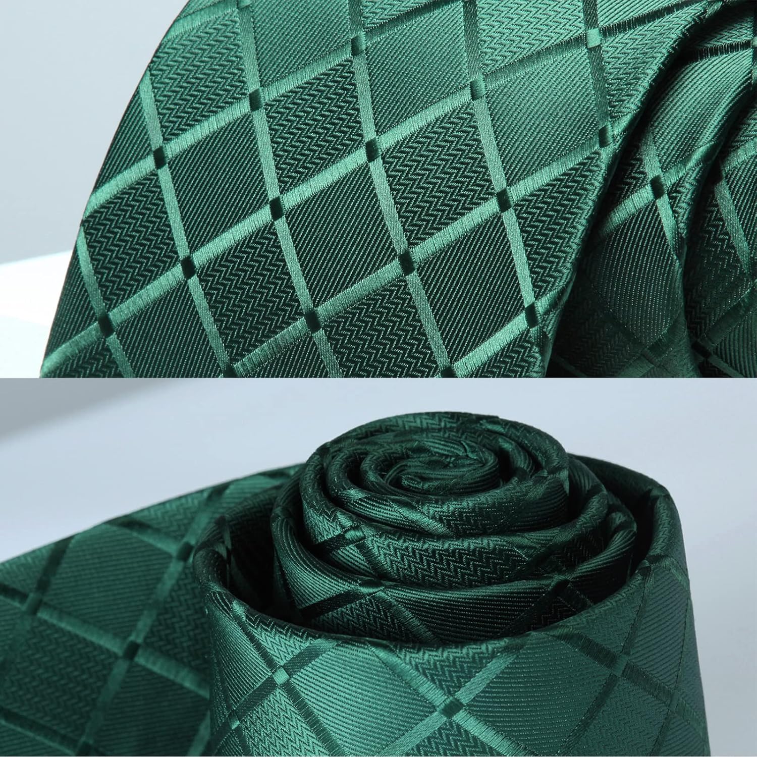 HISDERN Mens Ties Set Collection Tie and Pocket Square Lot 3 Pcs Formal Business Neckties present Box Wedding Necktie - Image 4