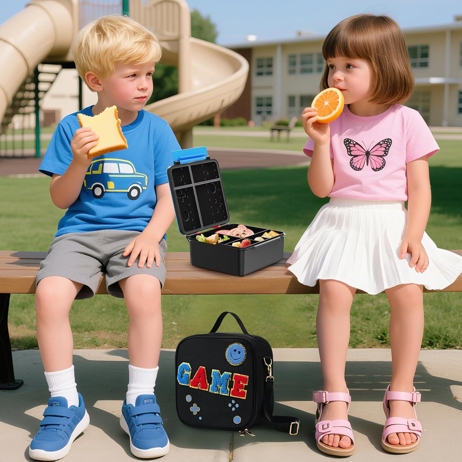 Game Lunch Box for Kids with Thermo 9oz Wide Mouth Stainless Food Jar and Insulated Lunch Bag Leakproof Lunch Box Set for Travel School - Image 7