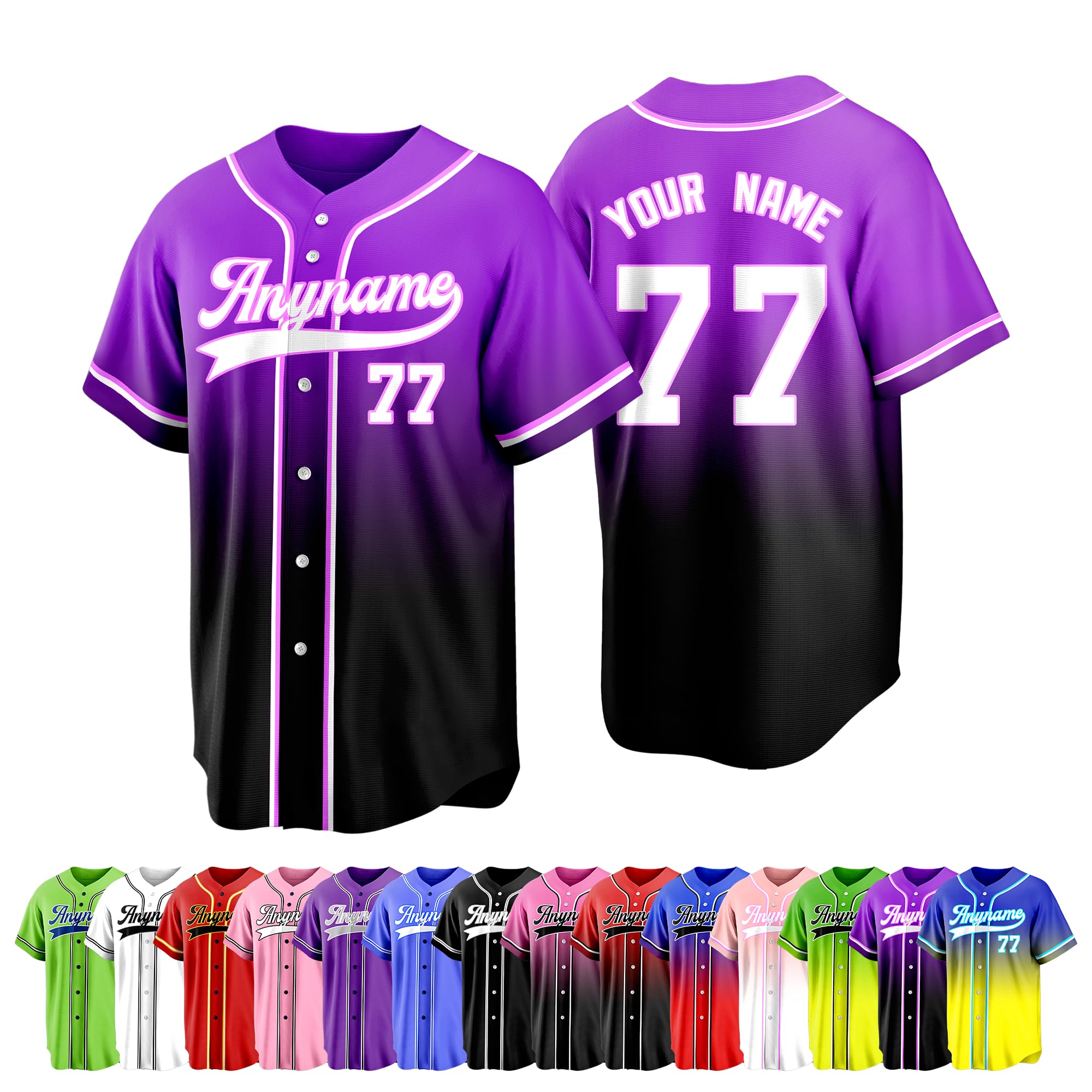 Custom Baseball Jersey Printed Stitched Names Numbers Logo Personalized Baseball Jersey for Men Women Youth Sports Fans