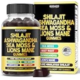 Shilajit Gummies with Sea Moss, Ashwagandha & Lions Mane - (Pure Himalayan Shilajit Supplement for Men & Women, Energy & Immunity Support) - Third Party Tested & Vegan Safe - (60 Gummies)