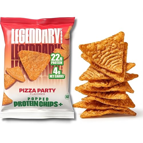 Miniatura 6 de Legendary Foods Chips de proteína con sabor a nacho con queso – Estilo tortilla estallada – 22 g de alto contenido en proteínas, 4 g de