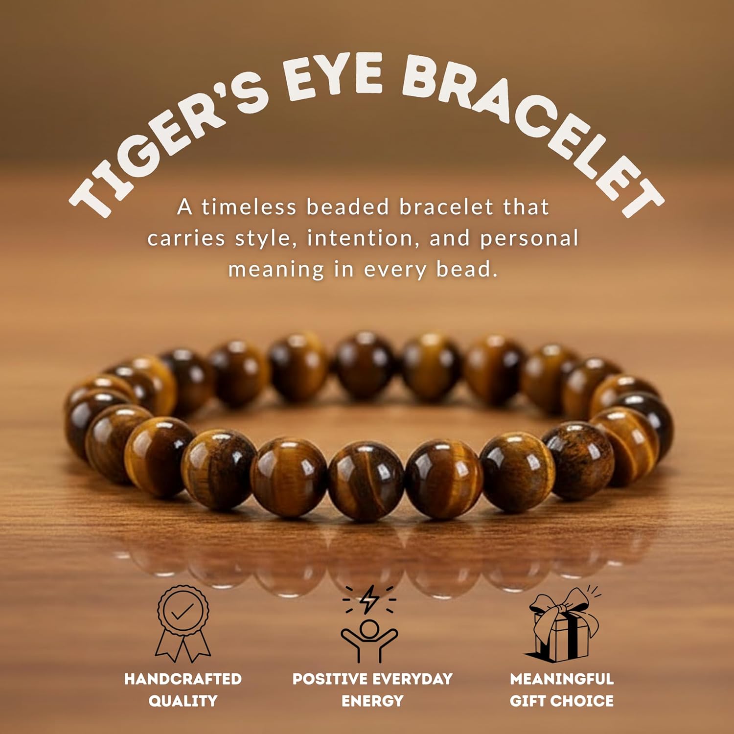 Cherry Tree Collection – Handmade Crystal Bracelets with Black Obsidian, Tiger’s Eye and 6 Other Gemstones for Men & Women – 8mm Beaded Bracelet for Healing, Protection & Positive Energy–Sizes S/M/L - Image 7