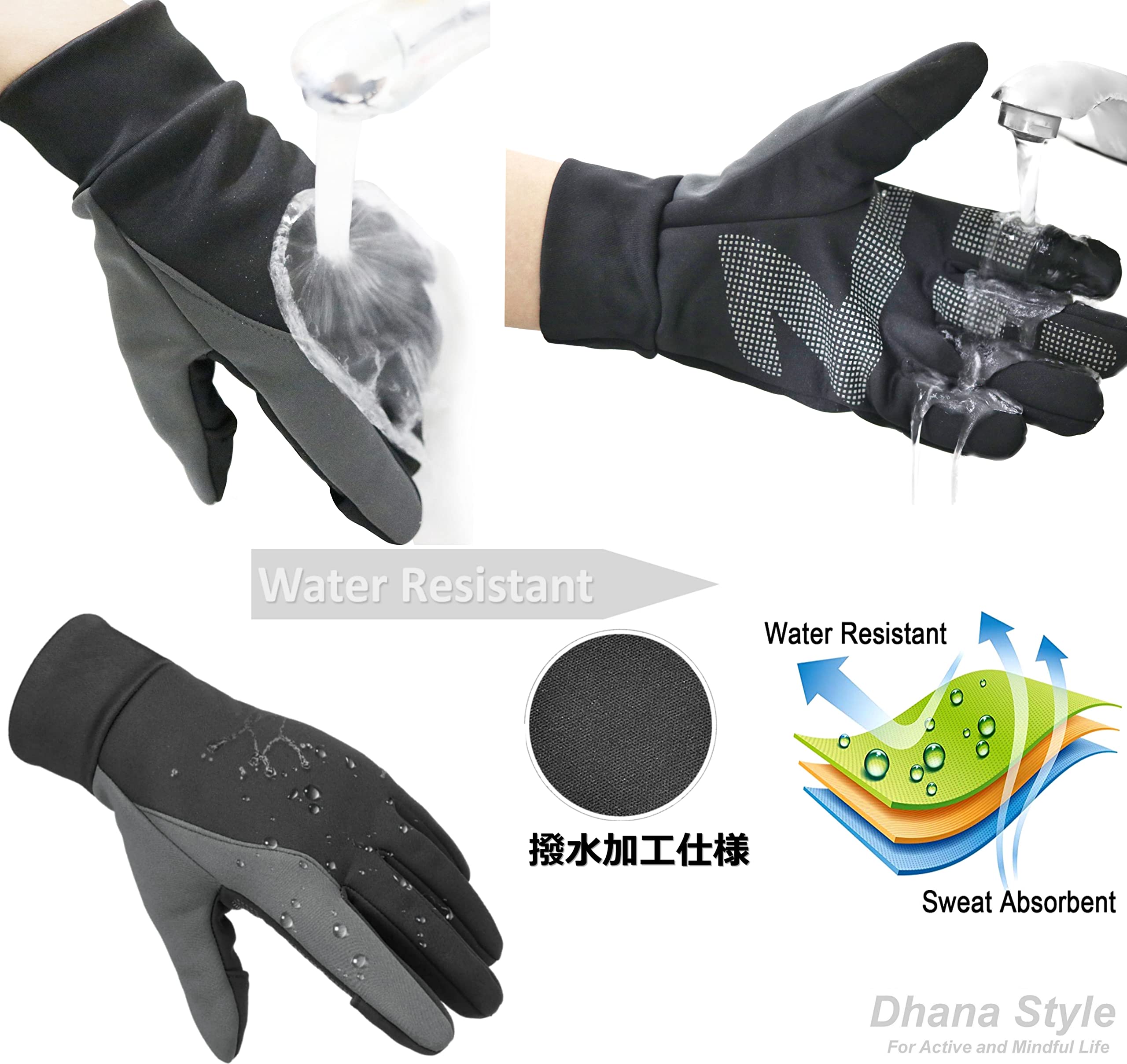 Amazon | [Dhana Style] 2本指 指切り 開閉式 防寒 防風 アウトドア