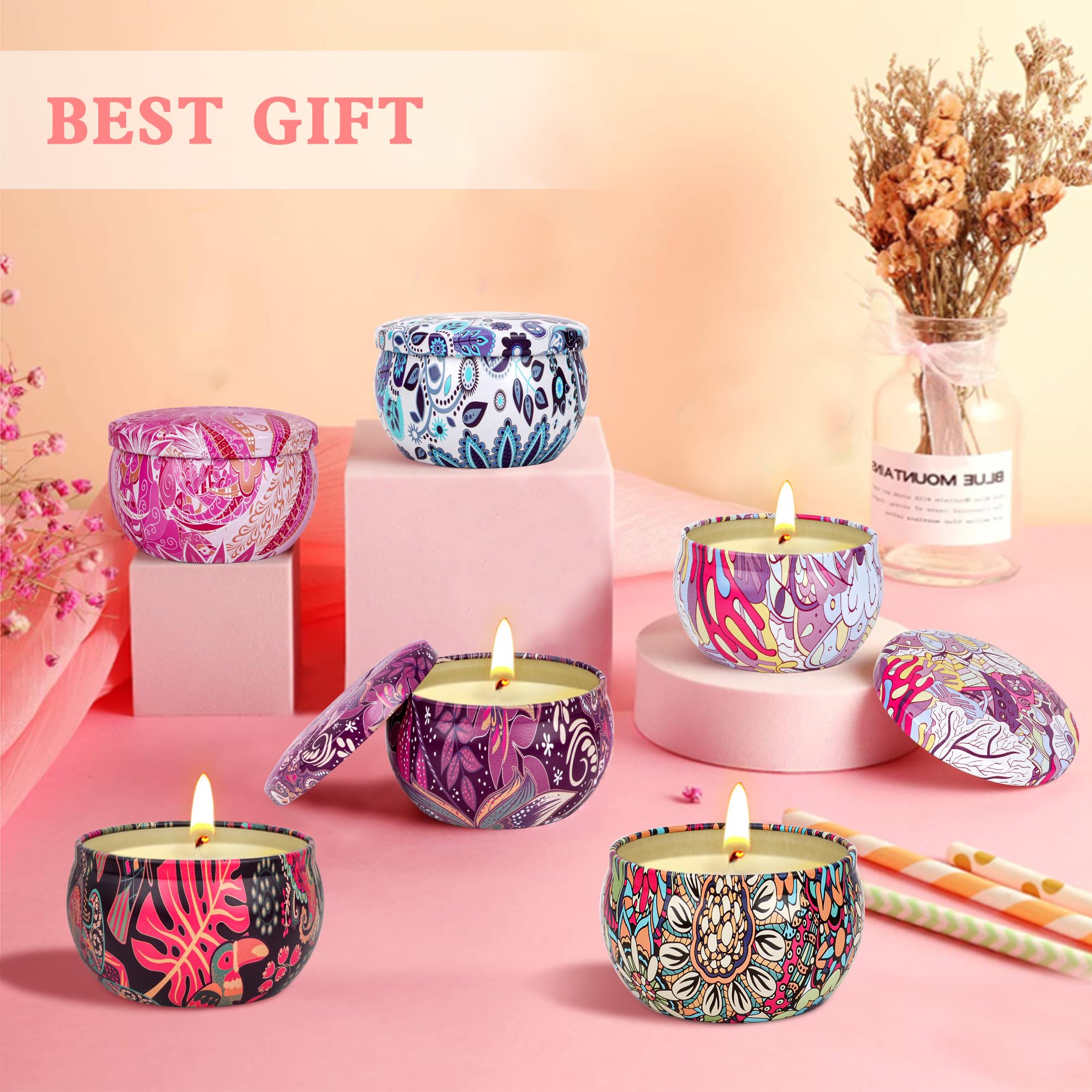 Set Di 12 Candele Profumate In Cera Di Soia - Idee Regalo Per Donna, Aromaterapia E Relax - Foto 10