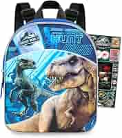 Jurassic World Mini Backpack Bundle ~ 11 Inch Jurassic World School Supplies Dinosaur Backpack with Stickers (Dinosaur School Supplies)