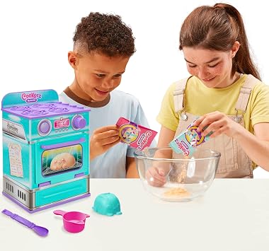 Cookeez Makery Baked Treatz Oven Playset Interactive Bake & Reveal Toy Oven with Mystery Warm Scented Plush (Barky Bun, Ciacatta Bake, or Wheatney Bunny), Mixing Tools, Dough, Accessories, 5+