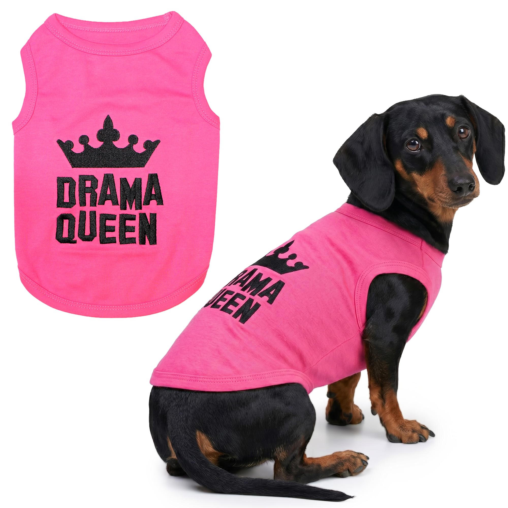 T-Shirt Drama Queen pour Chien XL en Coton Premium