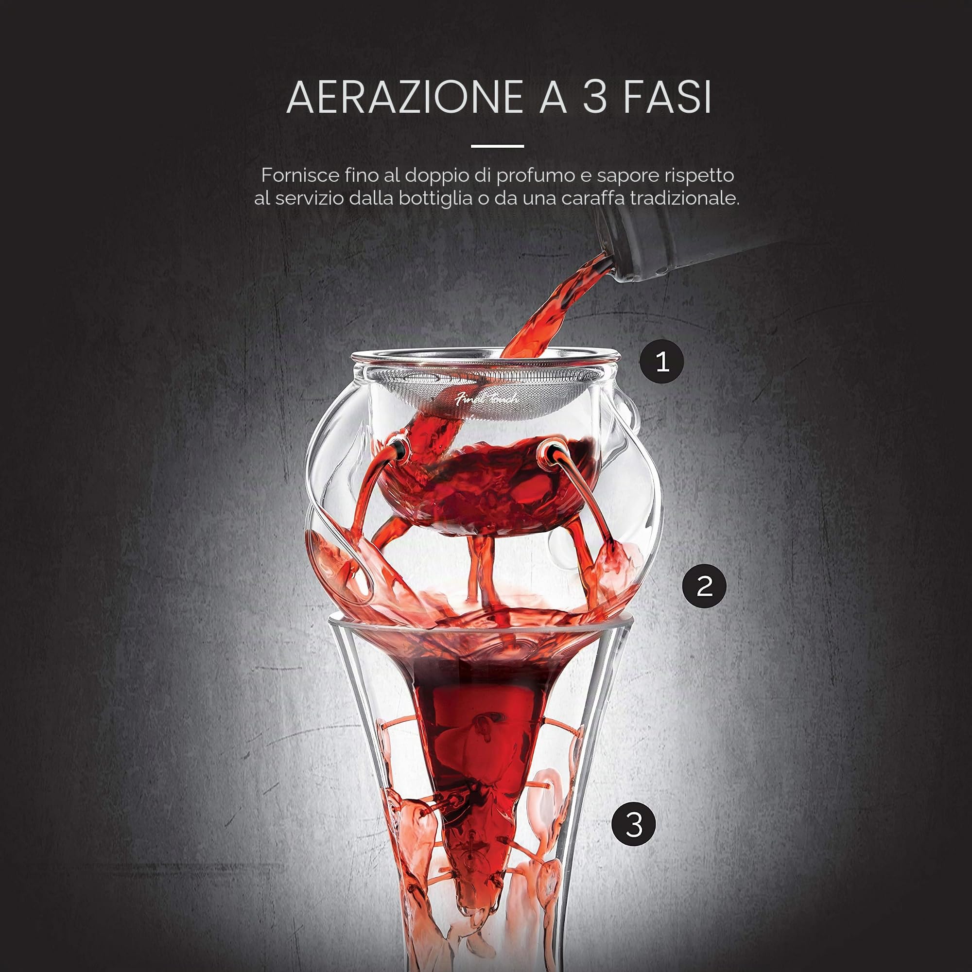 Final Touch Aeratore per decanter per vino
