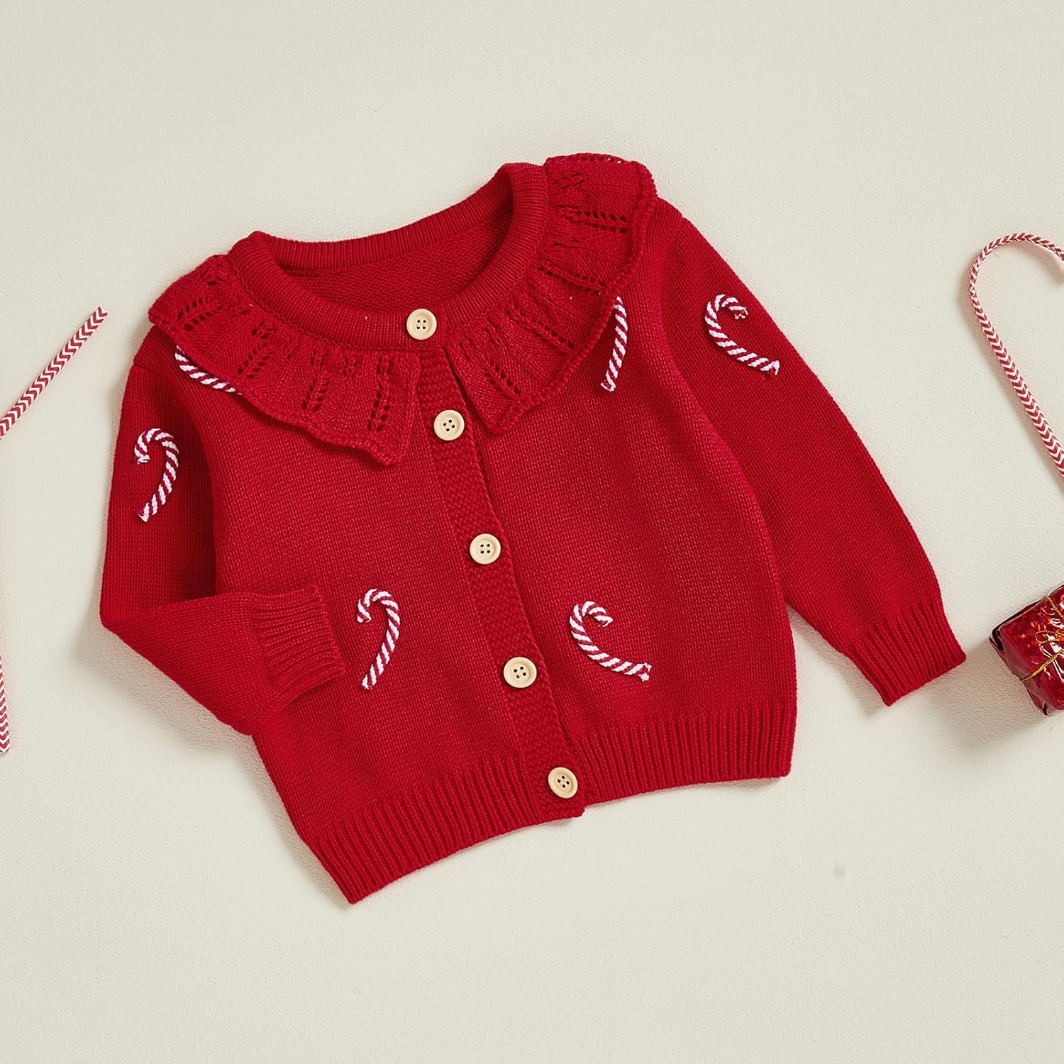 Baby Girl Cardigan Valentines Day Knit Sweater Love Heart Chunky Coat Knitwear Toddler Fall Winter Clothes - Image 3