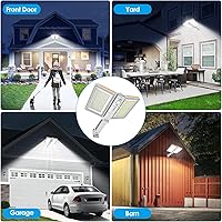 Vista 6 de ropelux Luces Solares para Exteriores, 6000LM Luces para Exteriores con Sensor de Movimiento Paneles Solares Dobles Grandes, IP65 Resistente al Agua