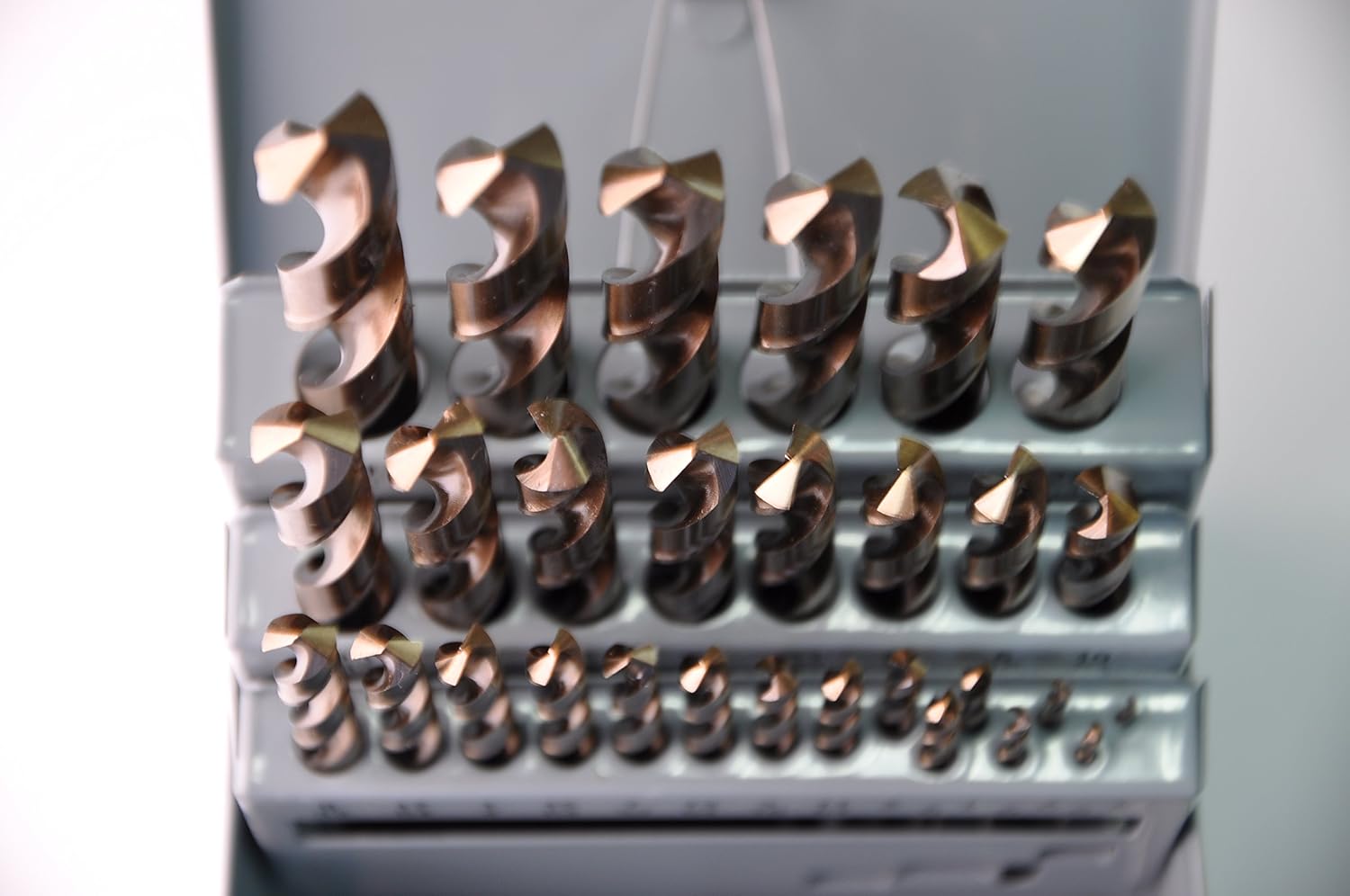 29pcs Cobalt Drill Bits Set, 1/16" - 1/2" in Metal Case