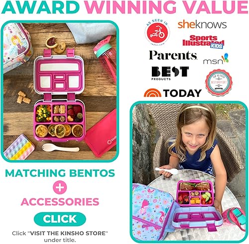 Miniatura 7 de Lonchera para niñas con bolsa de hielo, lonchera para niños, bolsa aislada para niños pequeños, guardería, preescolar, cajas grandes para almuerzos