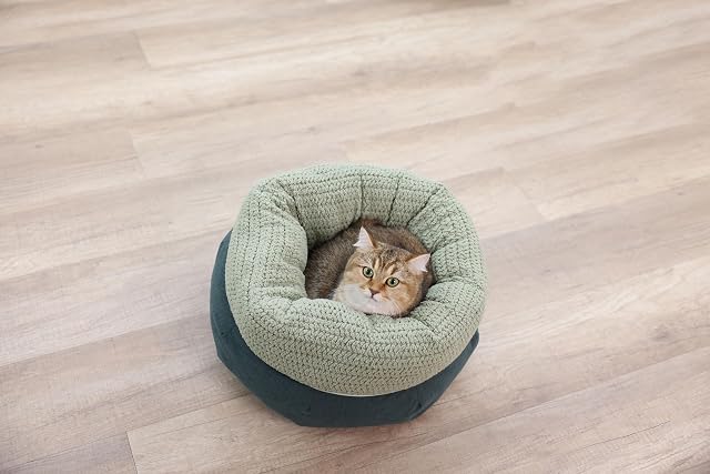 Foto 4 de 5 de Kerbl Pet Cuna mullida Anne, Verde, Ø 40 cm, 23 cm de Altura