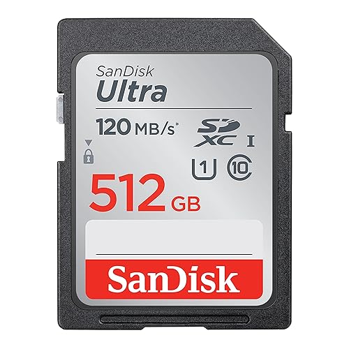 SanDisk 512GB Ultra SDXC UHS-I Memory Card - 120MB/s, C10, U1, Full HD, SD Card - SDSDUN4-512G-GN6IN [Older Version] - Memory Card Only - 512GB