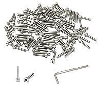 Vista 84 de iexcell 25 piezas M4 x 60/65/70/75/3.150 in paso de rosca 0.028 in acero inoxidable 304 cabeza hexagonal Tornillos Tornillos surtido Kit