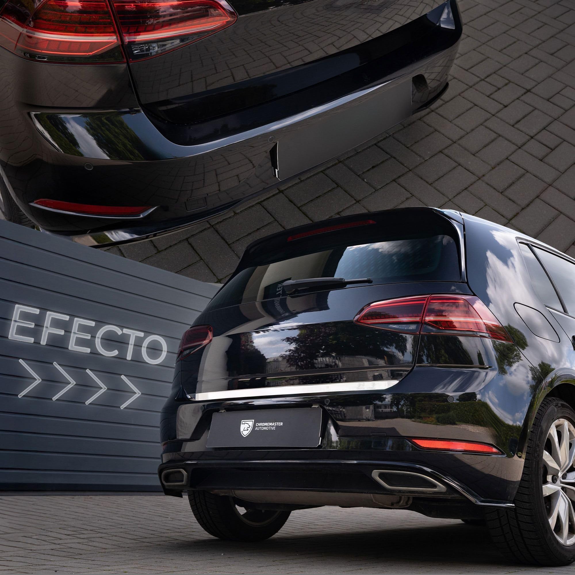 CHROMEMASTER | Moldura para Puerta Trasera del Maletero Compatible con Nissan Qashqai 2014-2021 | Embellecedor del Portón Trasero del Coche Protege la Pintura de Arañazos y Daños