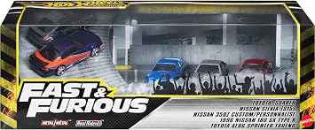 سيارات لعبة Hot Wheels، مجموعة Tokyo Drift الفاخرة من Fast & Furious، 5 مركبات مصبوبة بمقياس 1:64 من فيلم The Fast Movie في عبوات قابلة للتجميع