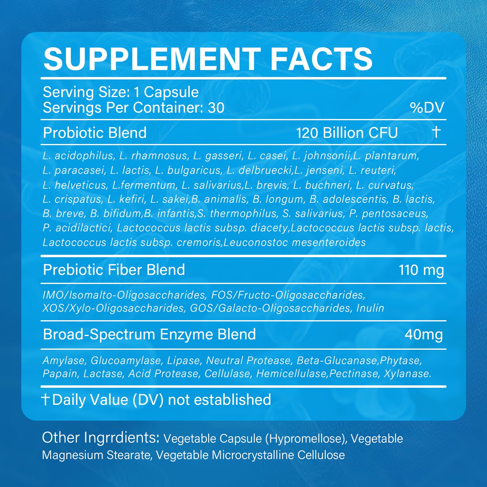 Probiotics for Women & Men 120 Billion CFU with 36 Strains, 30 Caps — Amazon image 8