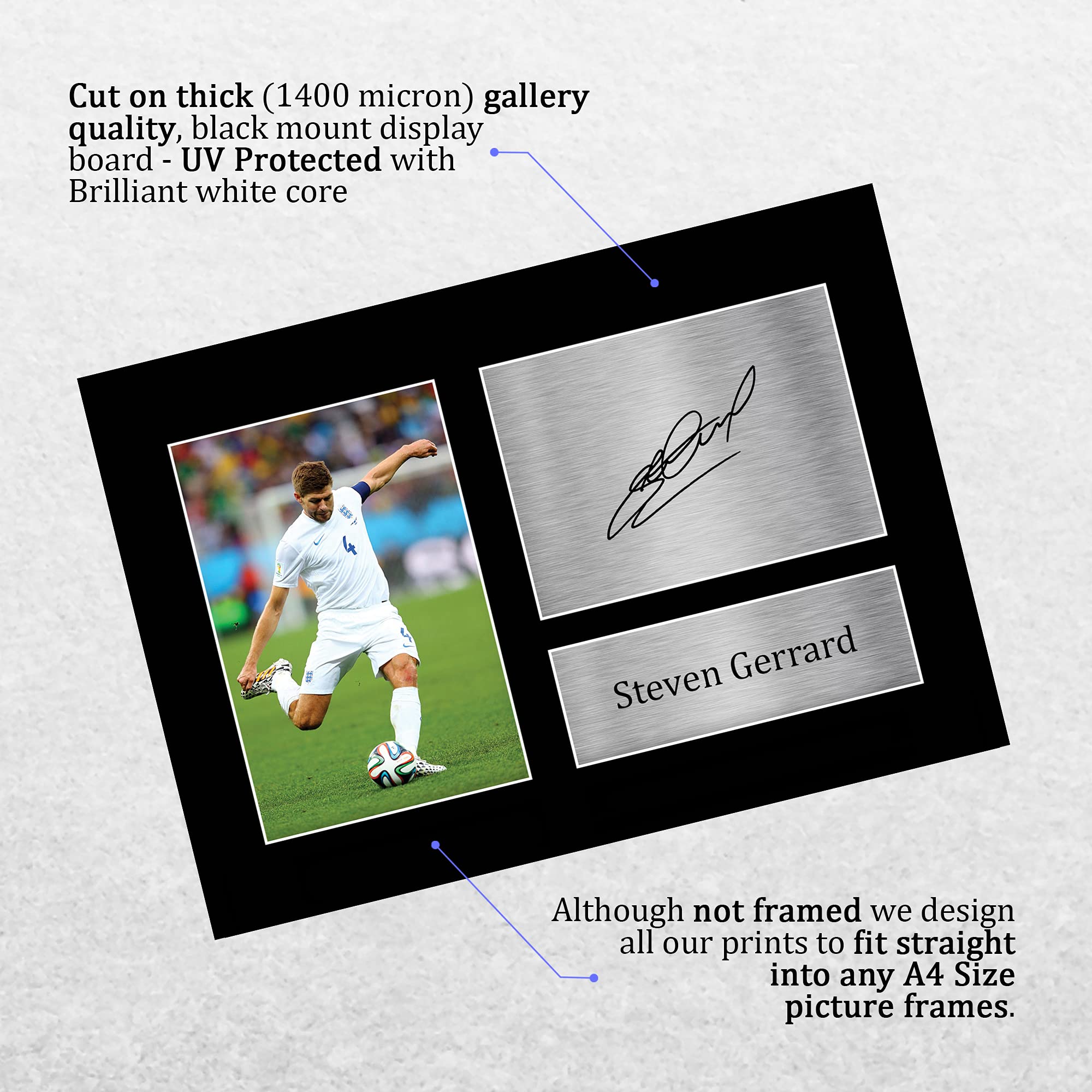 HWC Trading FR A4 Steven Gerrard England Cadeaux