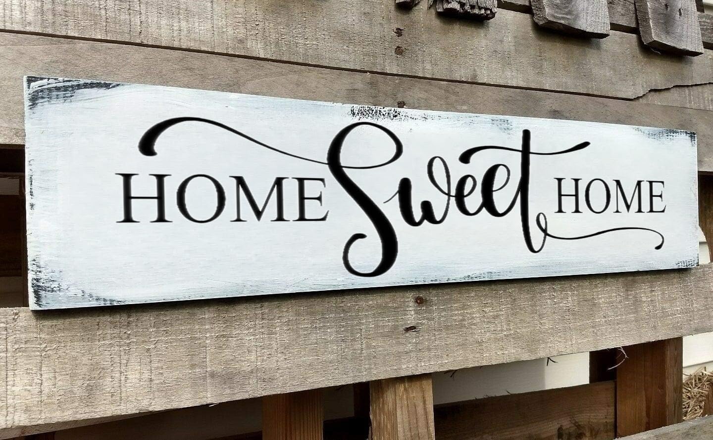 Home Sweet Home Signs Wall Decor Wooden Sign Modern