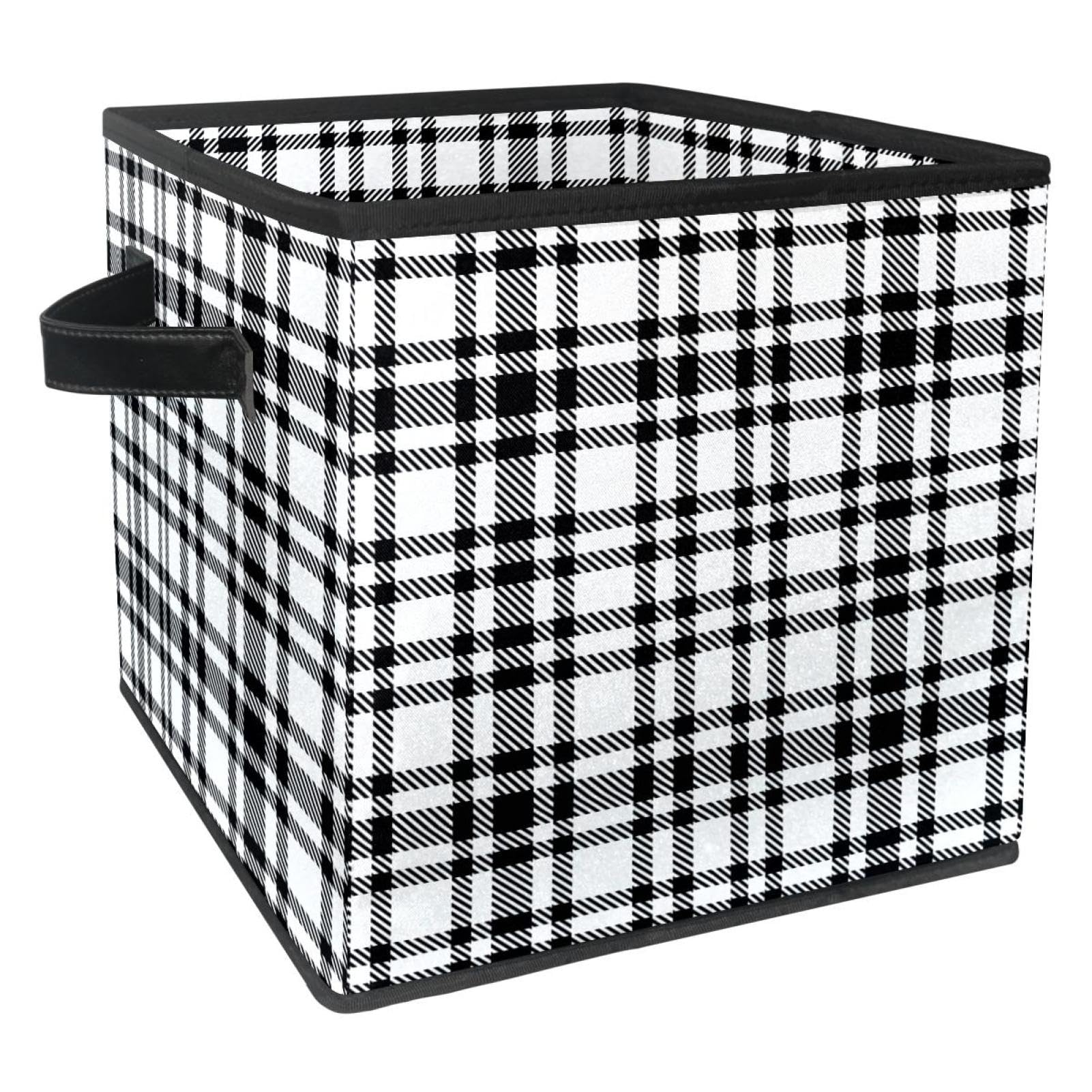Boîte de rangement pliable cube tissu pour trier les livres et objets qui traînent au salon