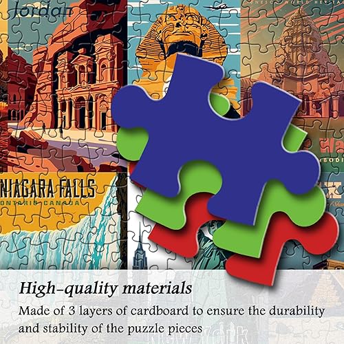 Miniatura 4 de Pósteres de viaje para adultos de 1000 piezas en adelante, rompecabezas de póster vintage PICKFORU Colecciona México, Brasil, rompecabezas de