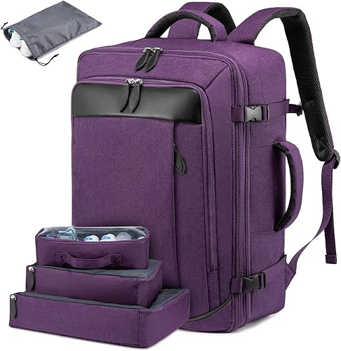 LOVEVOOK Mochila de transporte, mochilas de viaje extra grandes de 40 litros aprobadas por aerolíneas con 4 cubos de embalaje para mujeres y