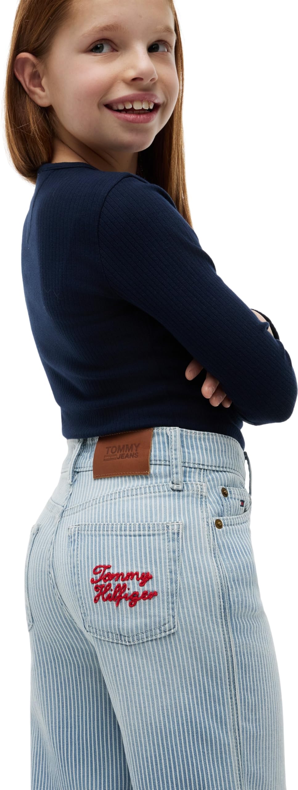 Tommy Hilfiger Mabel Denim Stripe Kg0kg09418 - Otros Pantalones Vaqueros Niñas
