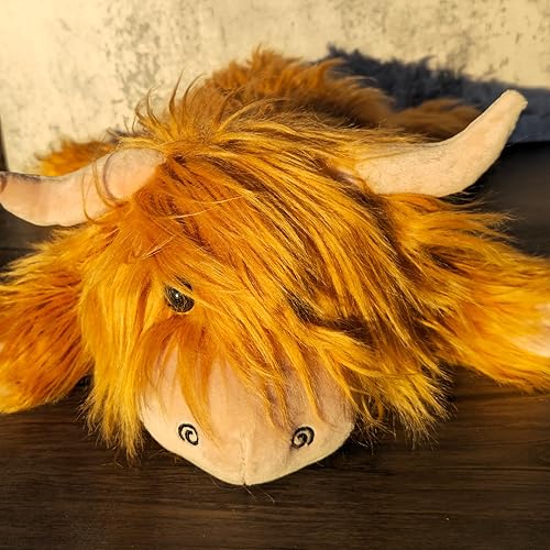 Miniatura 4 de Legend & Co. Animales de peluche de vaca de las tierras altas de 20 pulgadas  4.2 libras para niños y adultos  Peluche de vaca esponjoso con peso