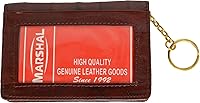 Vista 3 de Marshal Eel Skin - Cartera de cuero suave con llavero, Borgoña