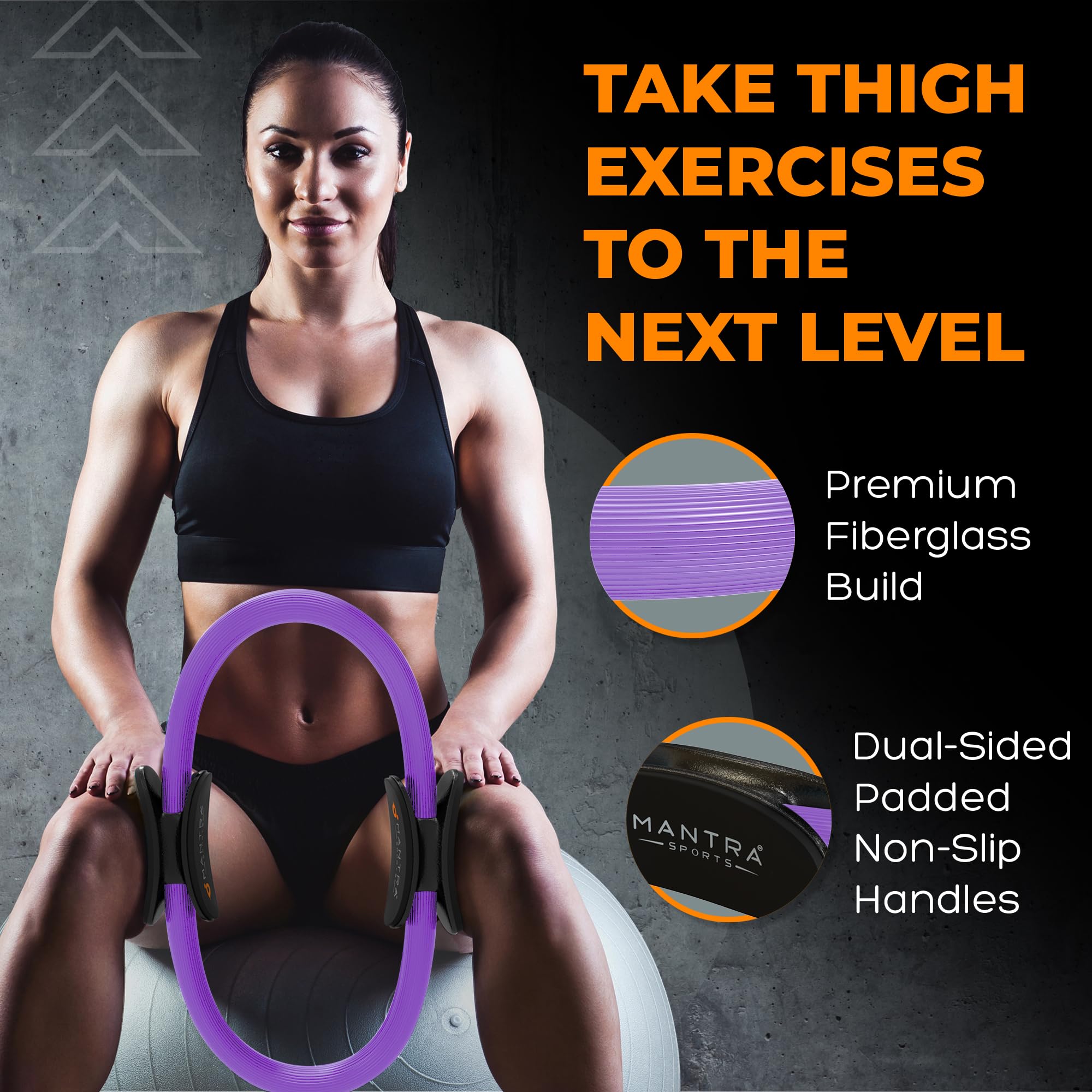 Cerchio Pilates In TPE - Per Allenamento Yoga E Fitness, 37,5cm, Antiscivolo - Foto 4