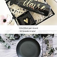 Vista 6 de 50 piezas de cadenas de perlas para velas flotantes, perlas falsas de efecto flotante para relleno de jarrón, decoraciones centrales para mesa