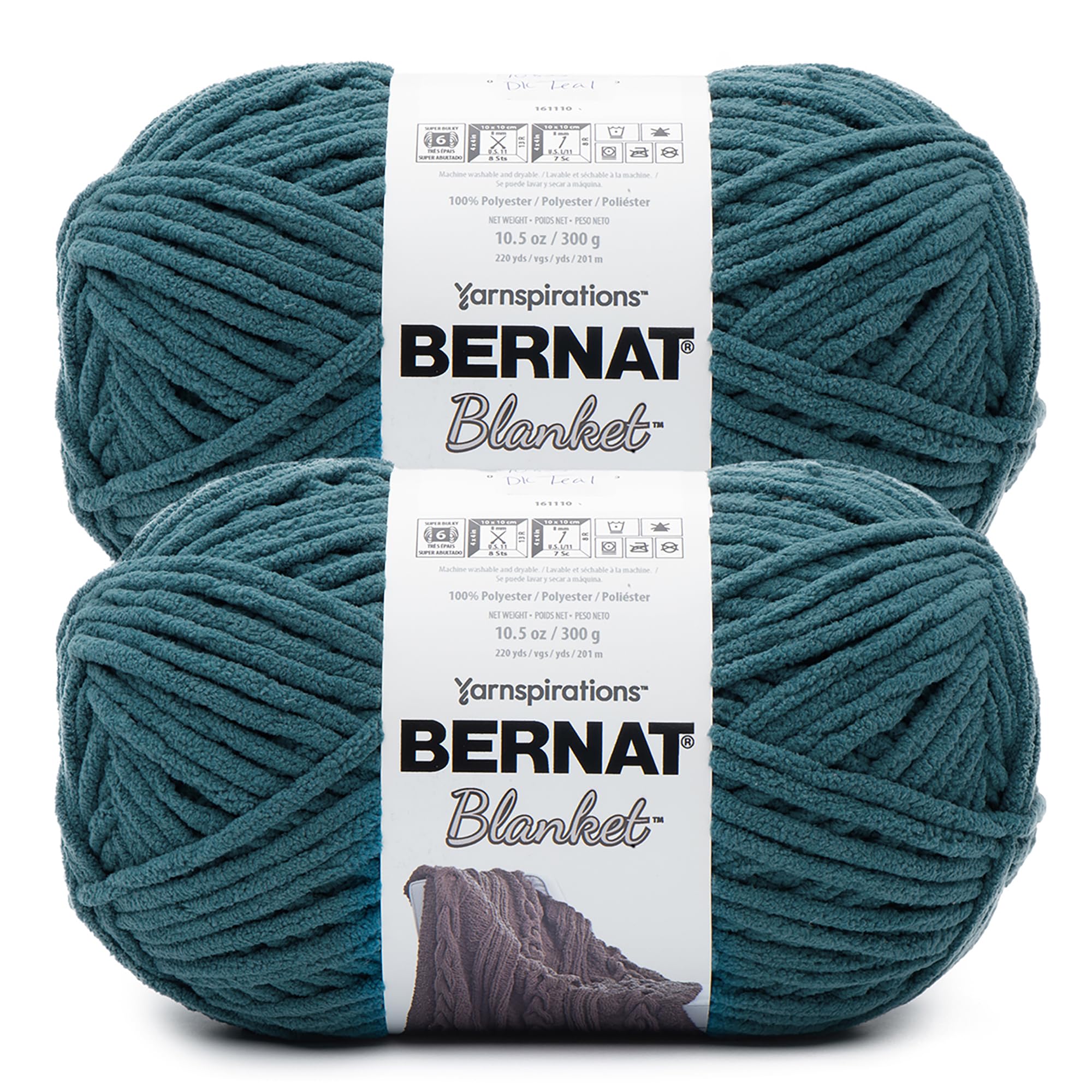 Fil bleu sarcelle Bernat Blanket pour finir rapidement une couverture douce sans noeud