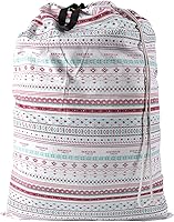 Vista 19 de Bolsa de lavandería SWISSELITE con asa y cordón, bolsa de lavandería grande y resistente, 28 x 40 pulgadas, bolsa de ropa sucia de viaje