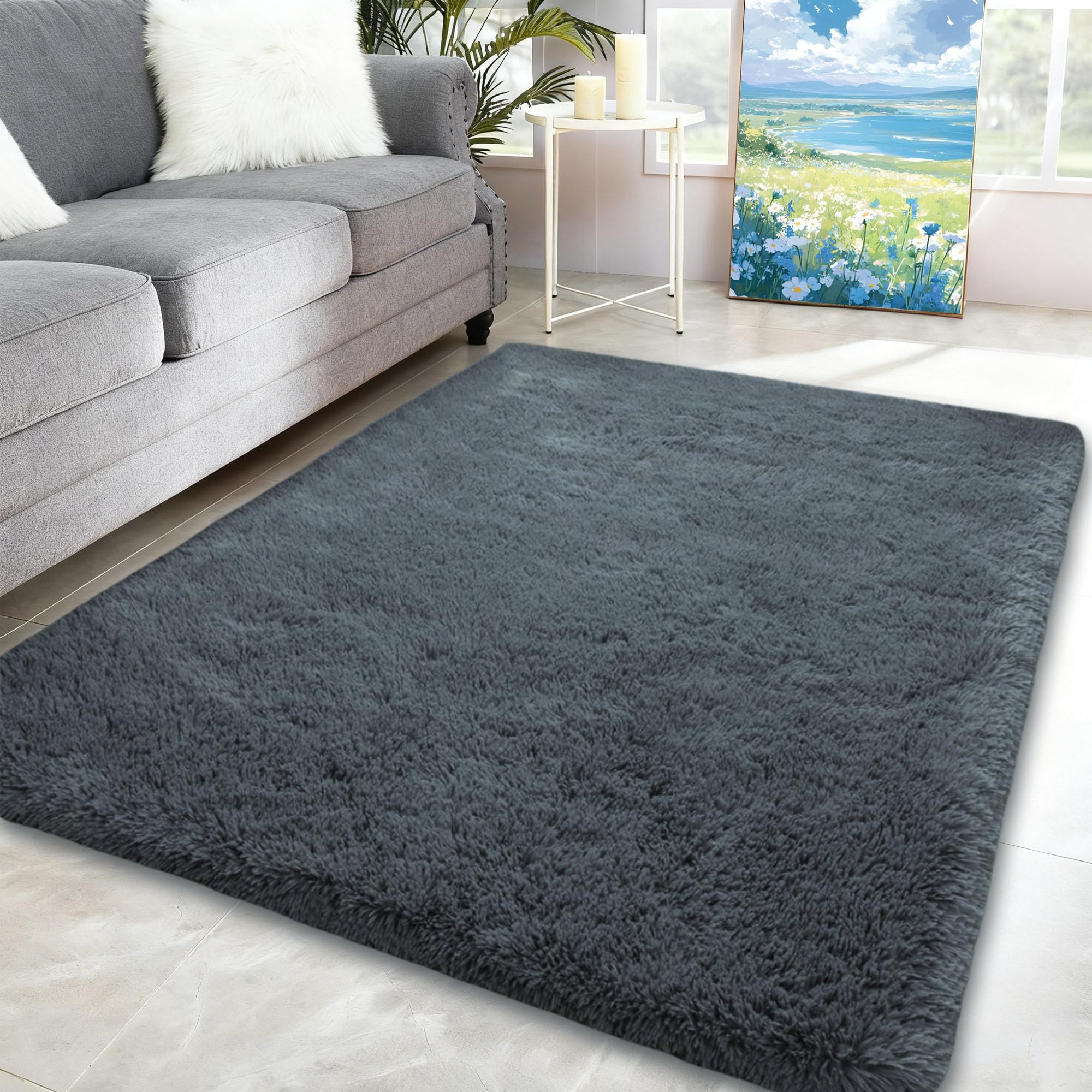 Tapis Moelleux - Tapis Comfort Luxueux pour Salon et Chambre - 80 x 120