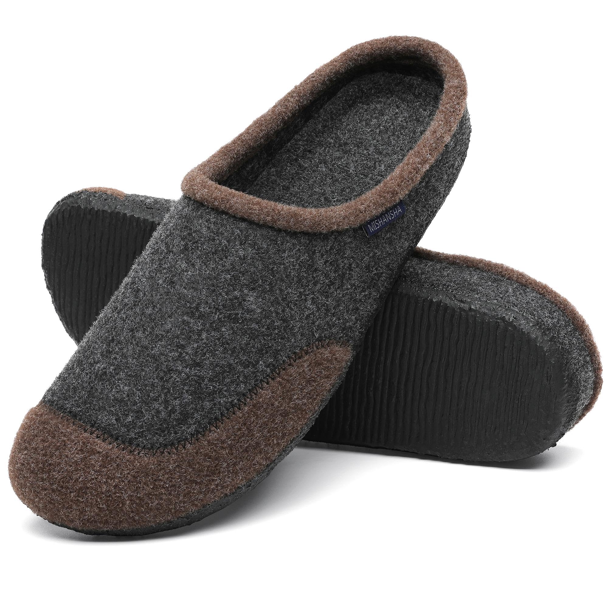 Mishansha Pantofole Feltro Invernali Ciabatte Casa Comode Scarpe da Casa per Uomo Donna Gr.36-48